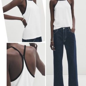 Massimo Dutti Top With Contrast Straps